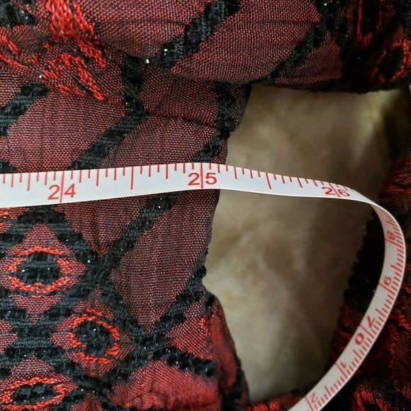 APPARENZA Black & Red Button Front Jacket Size XL - Picture 6 of 7